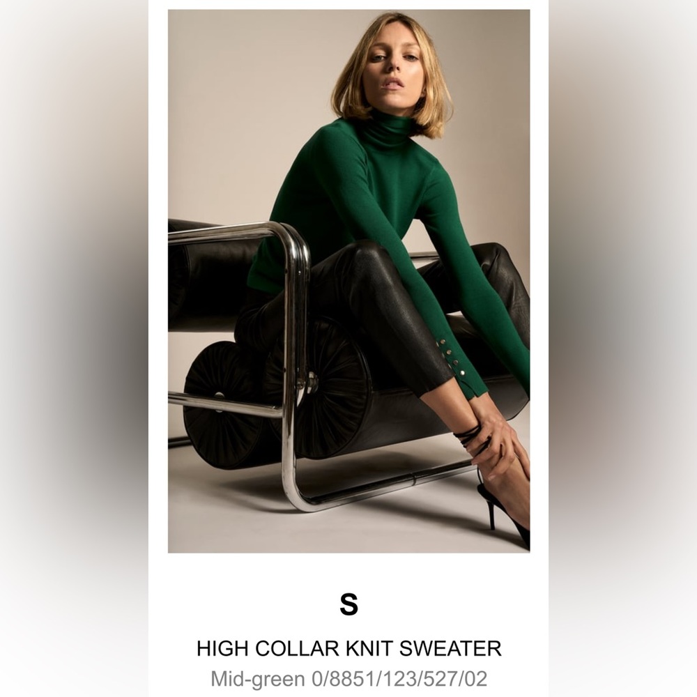 Zara Green Turtleneck